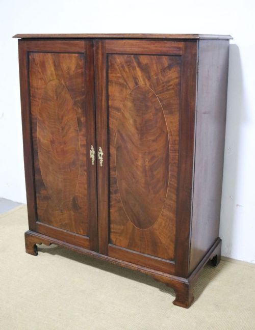 Mid 19th Century Low Mahogany Wardrobe