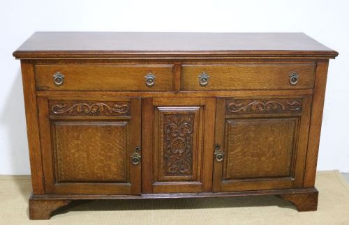 Edwardian Solid Oak Sideboard
