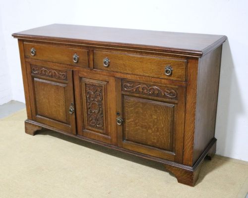 fig 1. Edwardian Solid Oak Sideboard