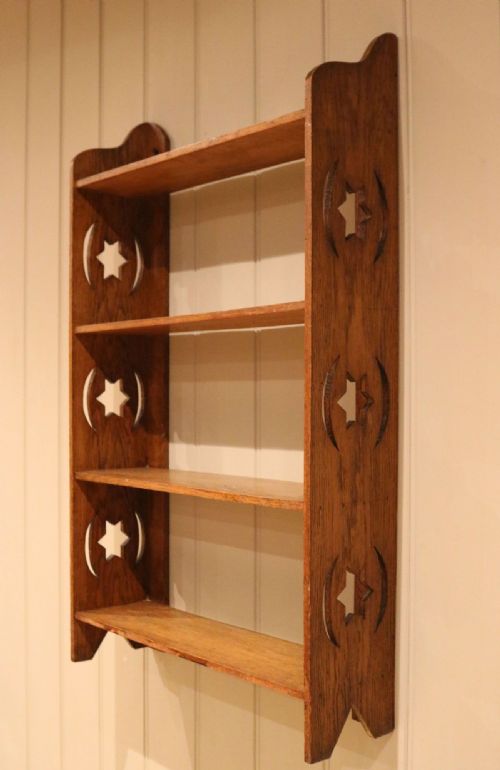 Edwardian Oak Wall Shelves