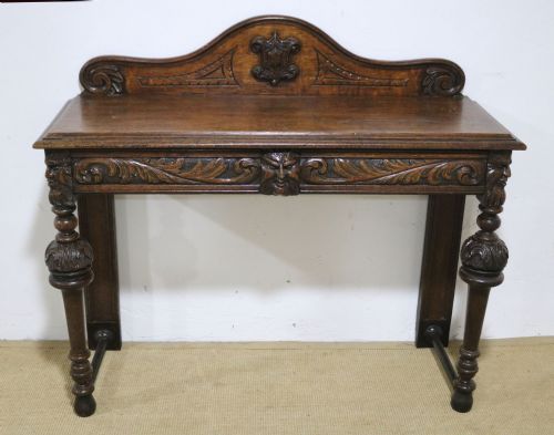 Gothic Oak Hall Table