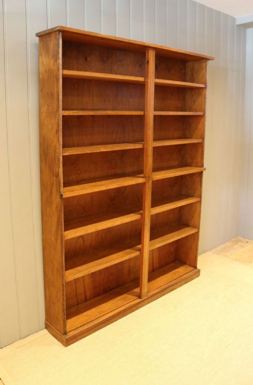 Large Fruitwood Open Bookcase
