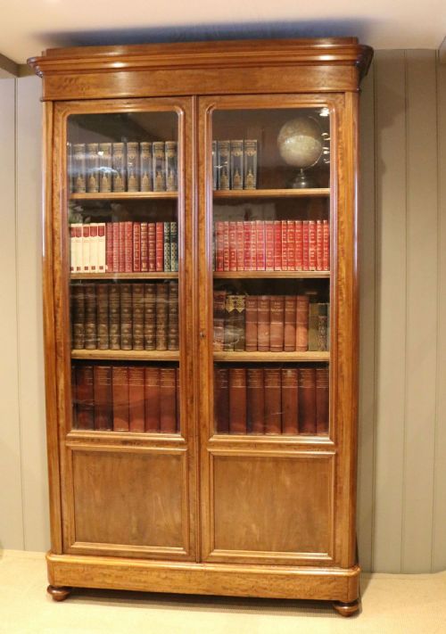 Substantial Light Mahogany Cabinet Bookcase