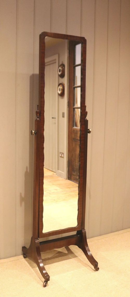fig 1. 1930s Mahogany Cheval Mirror