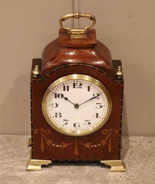 fig 1. Mahogany & Inlaid Timepiece Bracket Clock