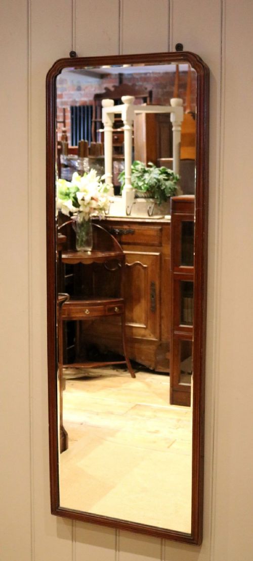 Mahogany Framed Long Wall Mirror