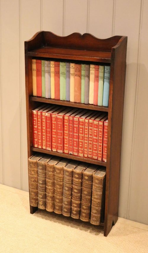 Small Proportioned Open Oak Bookcase