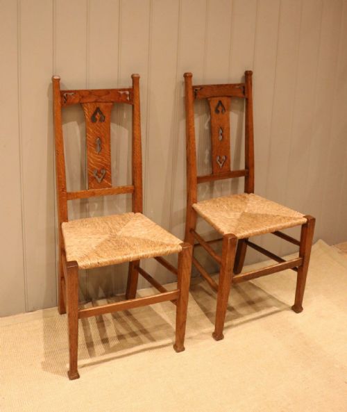 Pair of Oak Arts & Crafts Chairs


