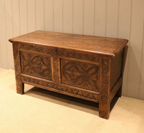 fig 1. Late 17 th Century Carved Oak Coffer