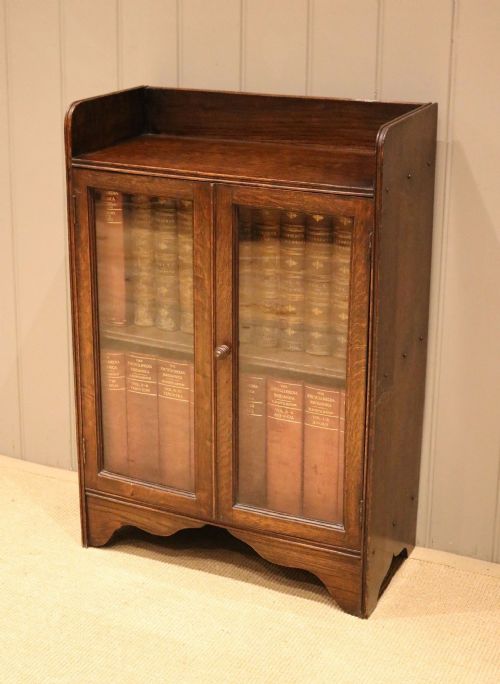 Small Oak Glazed Bookcase