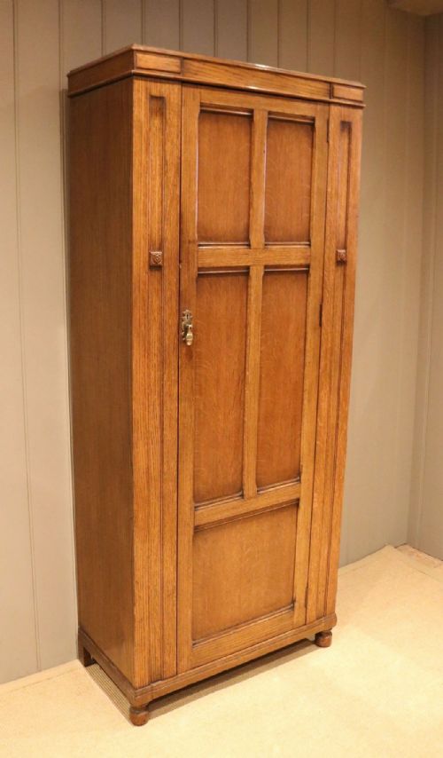 fig 1. Tall Golden Oak Hall Cupboard