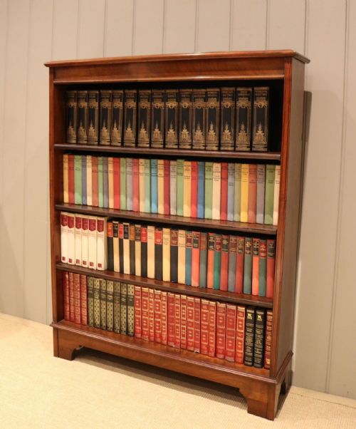 Edwardian Mahogany Open Bookcase