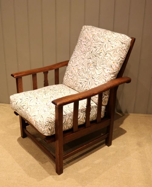 Edwardian Oak Reclining Chair