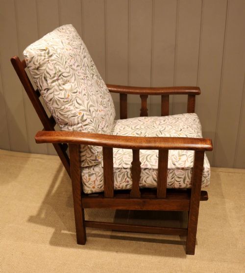 fig 1. Edwardian Oak Reclining Chair