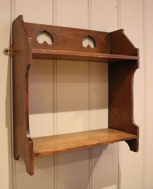 Arts & Crafts Oak Wall Shelf