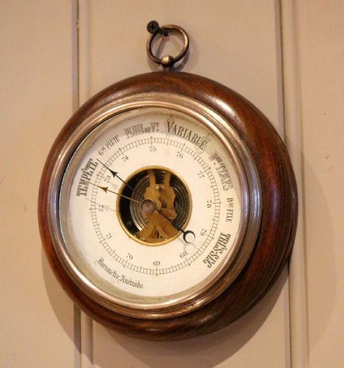 Small French Circular Barometer