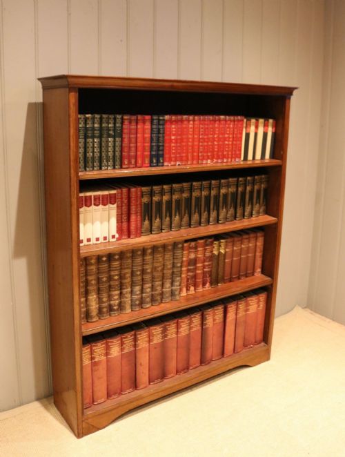 Edwardian Mahogany Open Bookcase