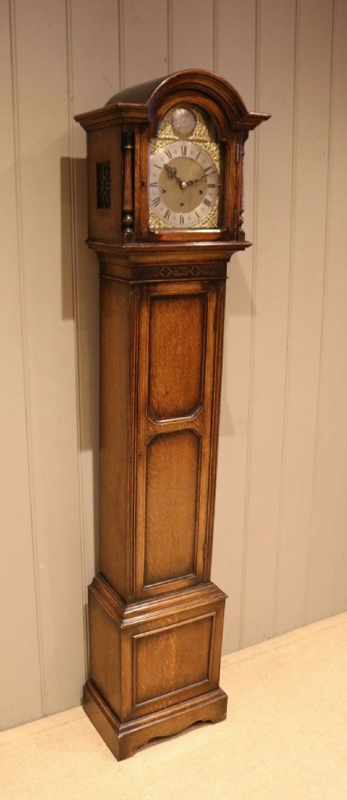 Westminster Chime Oak Grandmother Clock