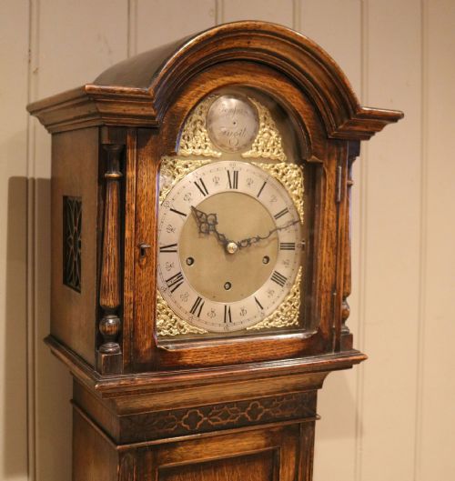 fig 2. Westminster Chime Oak Grandmother Clock
