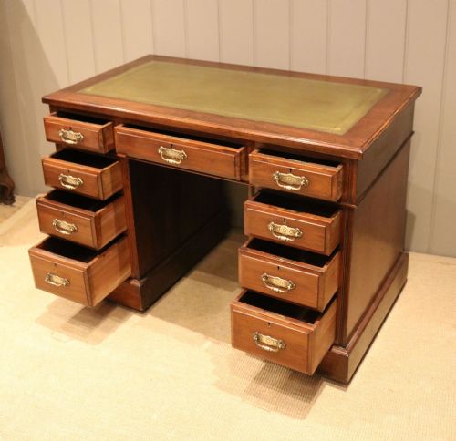 fig 1. Walnut Pedestal Desk