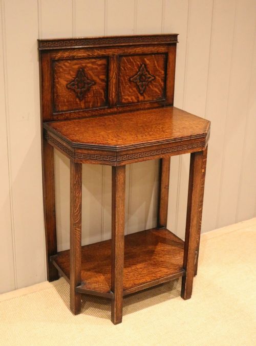 OAK TWO TIER HALL TABLE - ADDITIONAL PHOTO 2