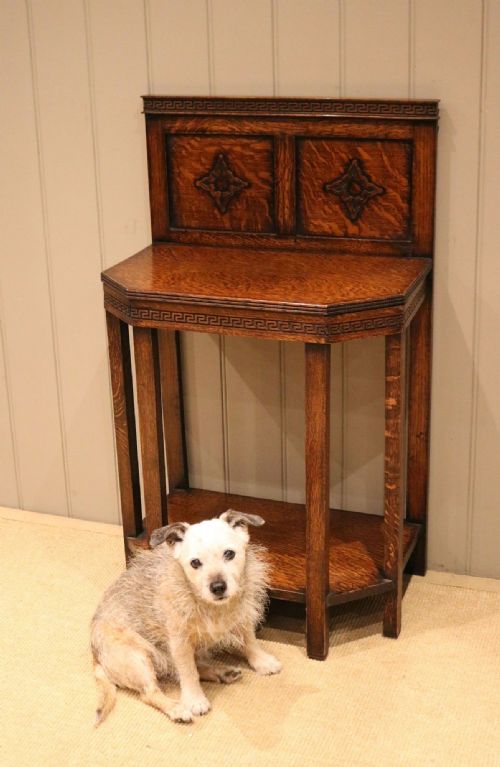 OAK TWO TIER HALL TABLE - ADDITIONAL PHOTO 3