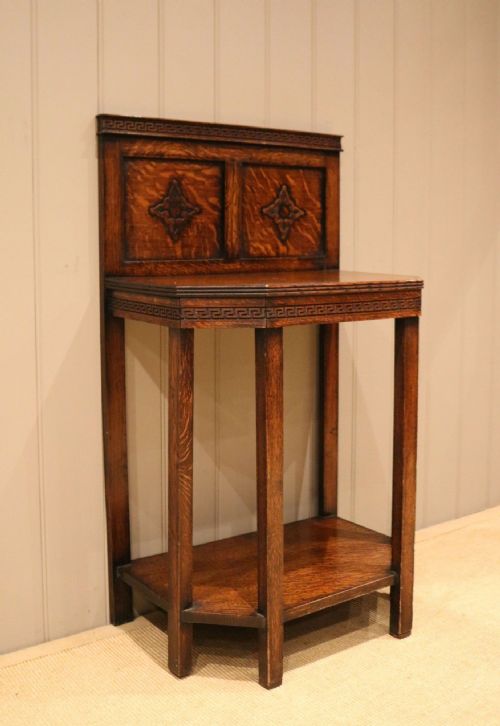 OAK TWO TIER HALL TABLE - ADDITIONAL PHOTO 6