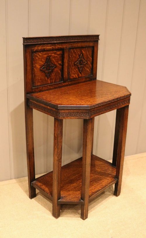 OAK TWO TIER HALL TABLE - ADDITIONAL PHOTO 8