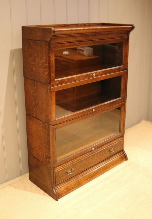 fig 1. Oak Globe Wernicke Style Stacking Bookcase