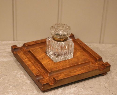 SOLID OAK INK STAND - ADDITIONAL PHOTO 7