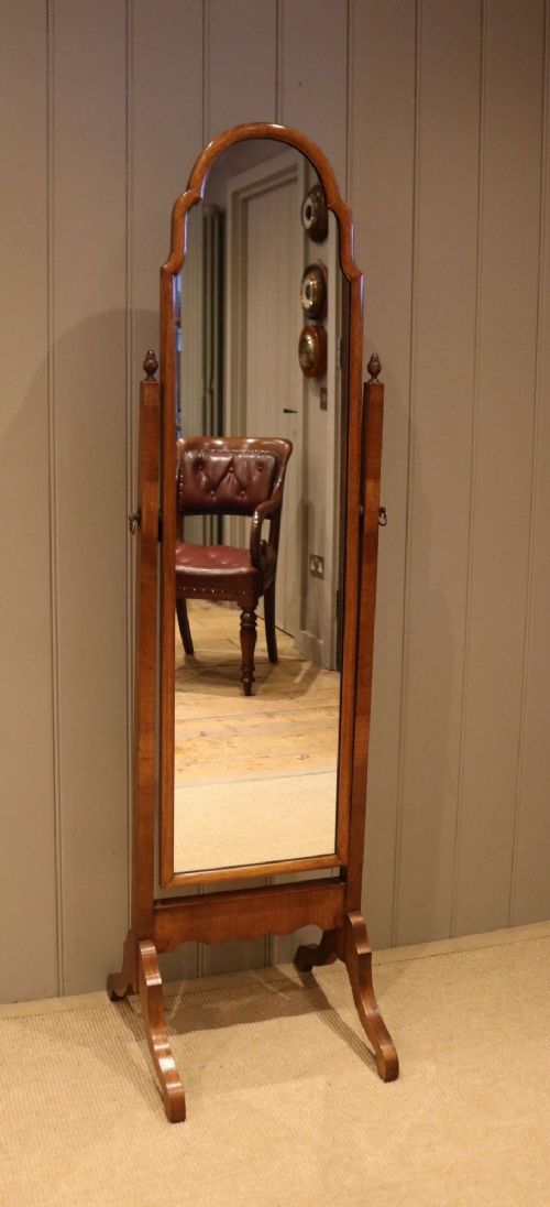 Walnut Cheval Mirror