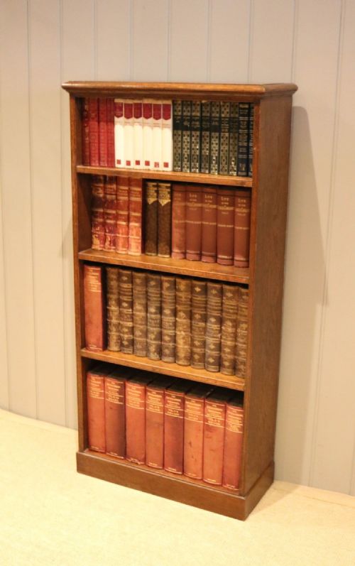 Edwardian Oak Open Bookcase