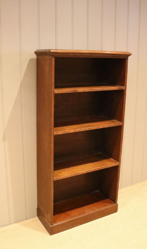 fig 1. Edwardian Oak Open Bookcase