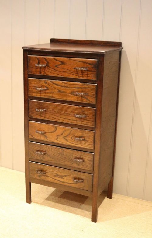Tall Oak Chest of Drawers