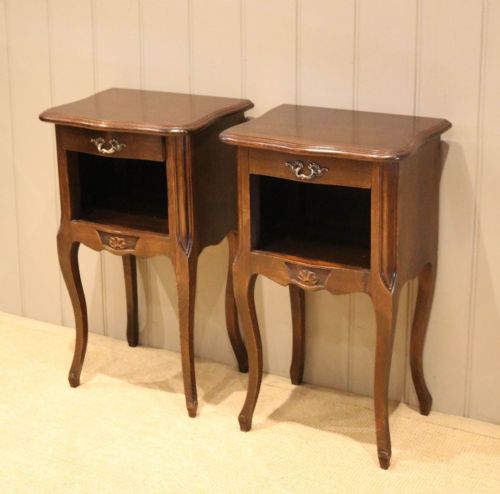 Pair of French Oak Bedside Cabinets