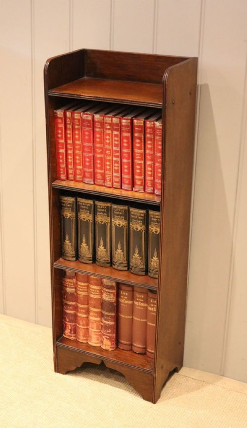 Slim Mahogany Open Bookcase