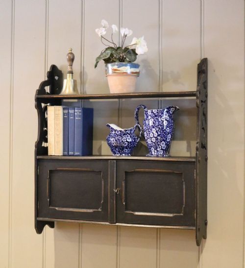 fig 1. Early 20th Century Painted Wall Cabinet