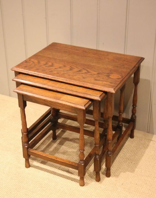 Oak Nest of Three Tables