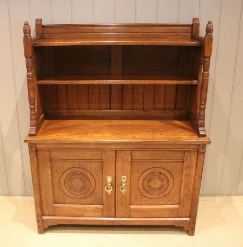 OAK ARTS CRAFTS SIDE CABINET - ADDITIONAL PHOTO 1