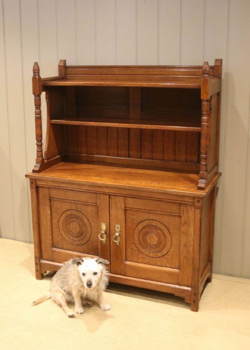 OAK ARTS CRAFTS SIDE CABINET - ADDITIONAL PHOTO 2