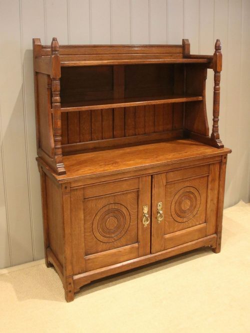 OAK ARTS CRAFTS SIDE CABINET - ADDITIONAL PHOTO 5