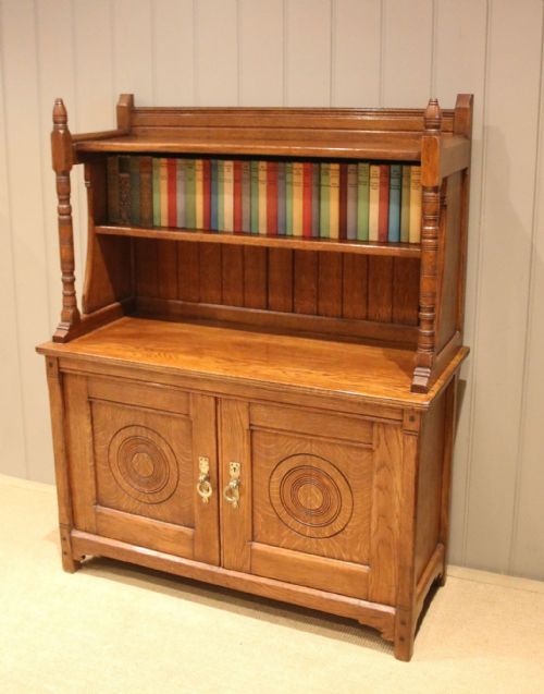 OAK ARTS CRAFTS SIDE CABINET - ADDITIONAL PHOTO 6