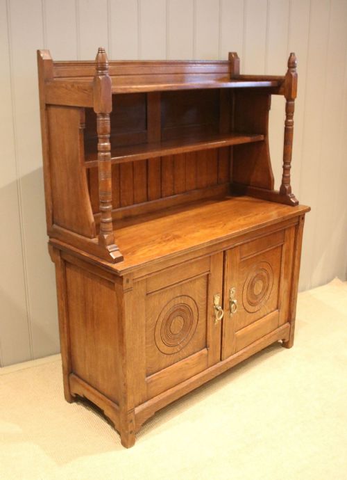 OAK ARTS CRAFTS SIDE CABINET - ADDITIONAL PHOTO 8