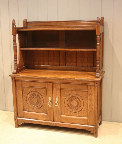 OAK ARTS CRAFTS SIDE CABINET - ADDITIONAL PHOTO 9