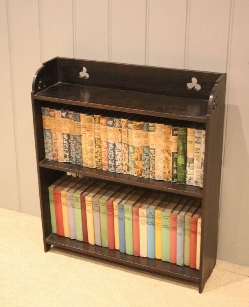 Small Proportioned Low Oak Bookshelves