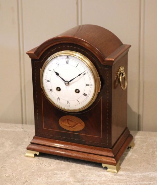 fig 1. Mahogany & Inlay Mantel Clock