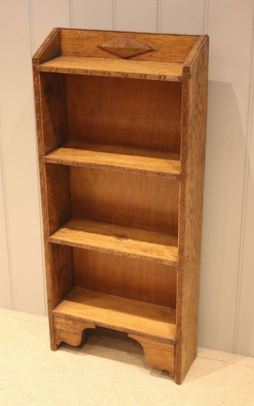 fig 1. Solid Oak Open Bookcase