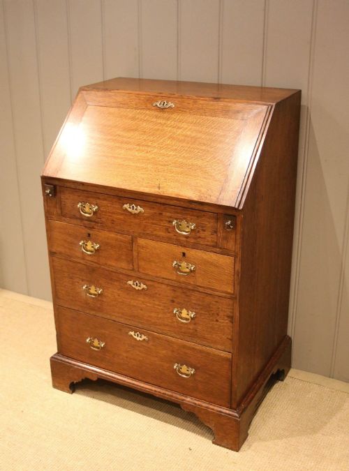 Good Quality George III Style Oak Bureau