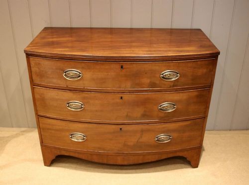 George III Mahogany Bow Front Chest of Drawers