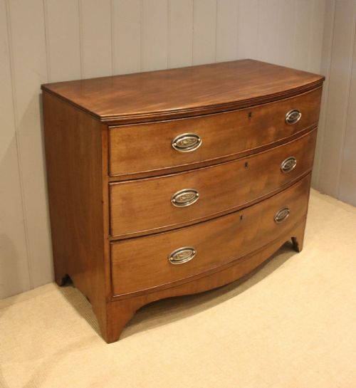 fig 1. George III Mahogany Bow Front Chest Of Drawers